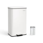 Pedaalprullenbak – 40 liter – staal – zwart