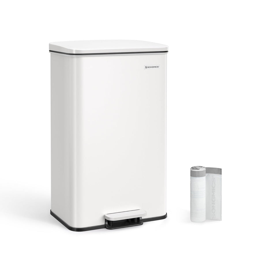 Vuilnisbak – 40 L – Met softclose deksel – Inclusief 15 vuilniszakken – Staal