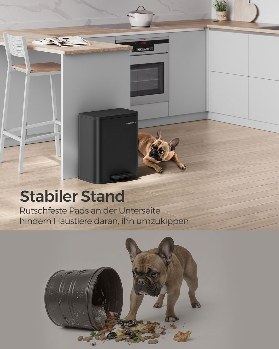 Vuilnisbak 20 Liter – Compact ontwerp – 90° openstaand deksel – Met binnenemmer