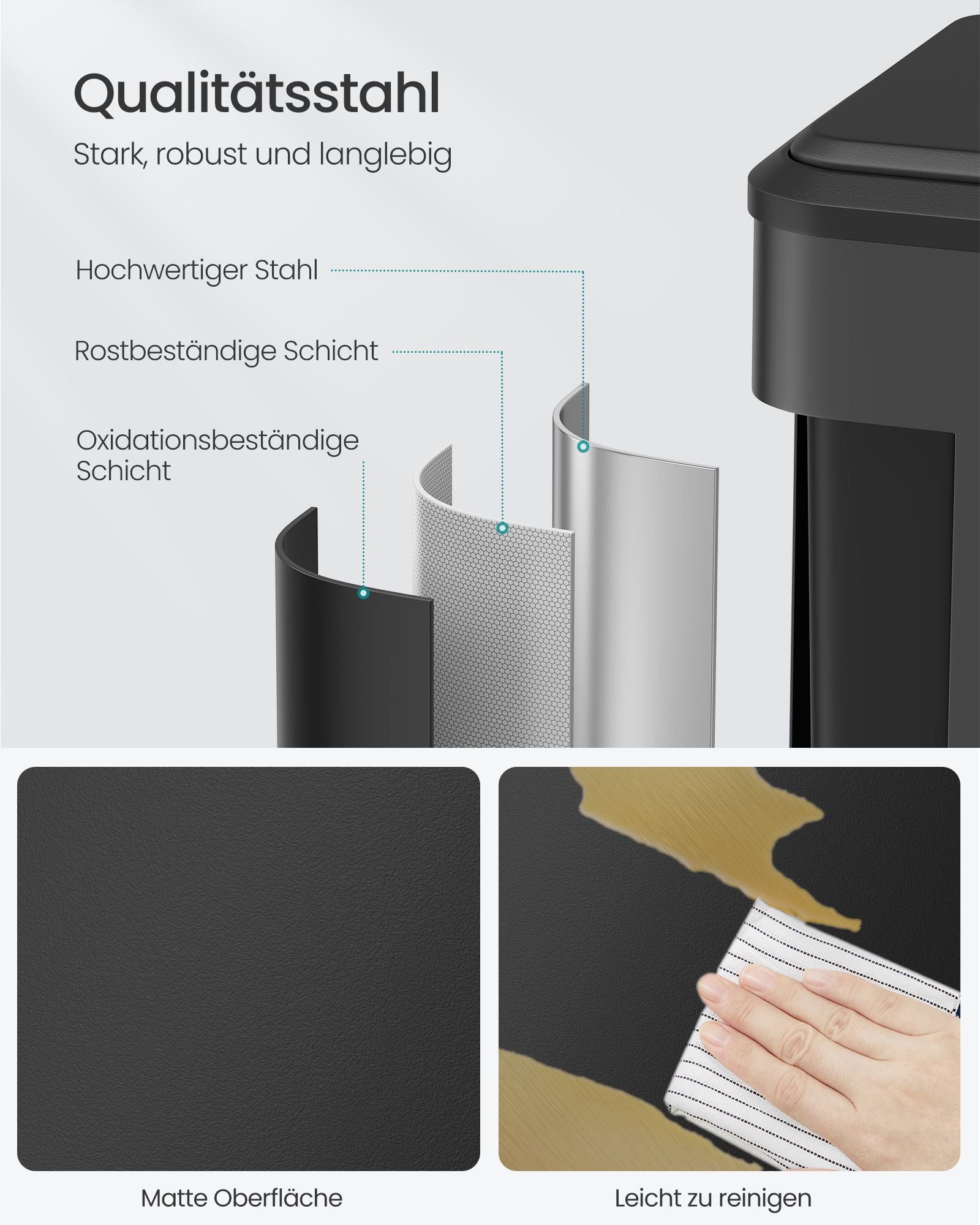 Afvalscheidingssysteem 2 X 15 L Inkt Zwart
