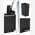 Afvalscheidingssysteem – 3 compartimenten – 3 × 18 L – met zandbeige deksel