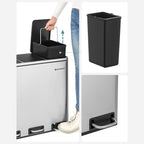 Prullenbak – 54 liter – 3 × 18 L