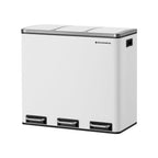 Afvalemmer - 3 compartimenten - Afvalscheiding - 3 x 18 L - Wit