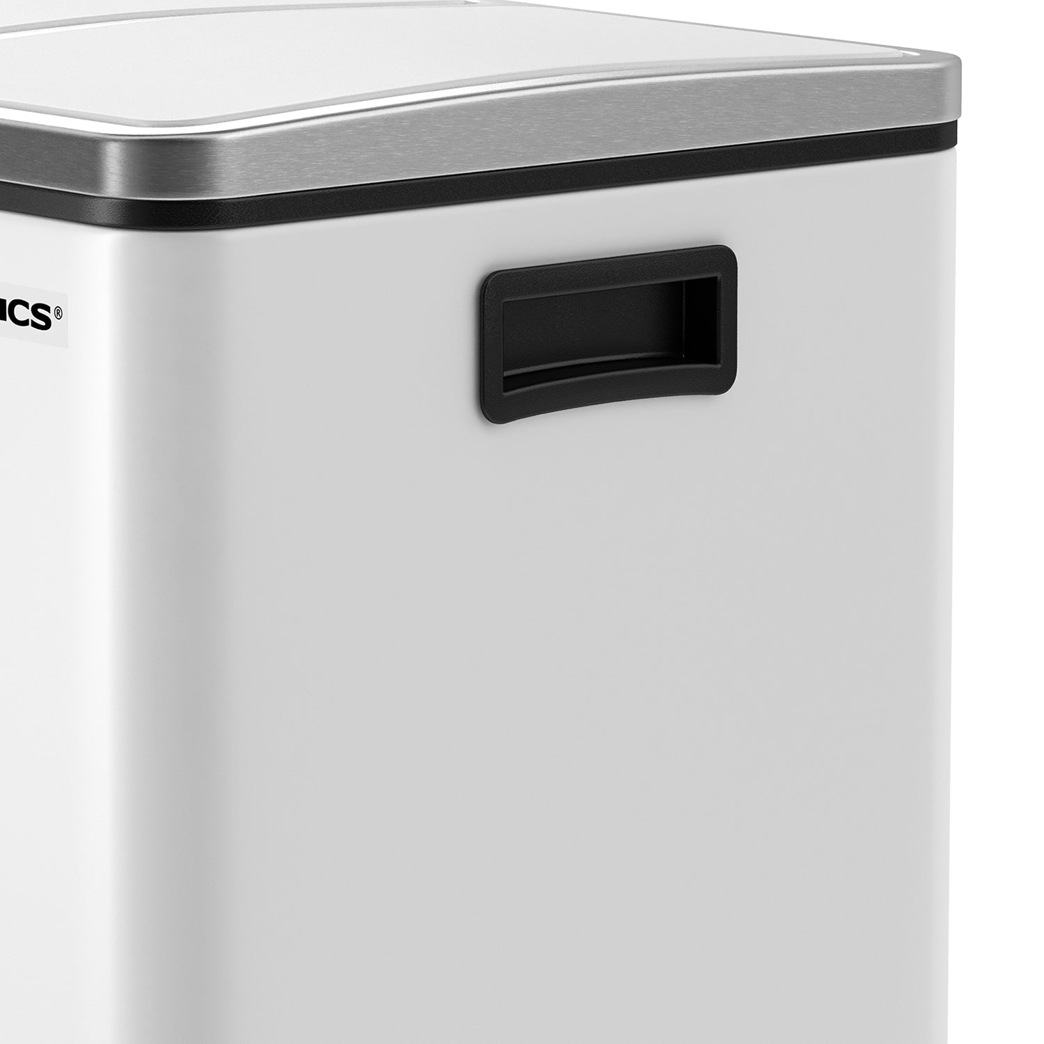 Afvalemmer - 3 compartimenten - Afvalscheiding - 3 x 18 L - Wit