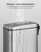 Cosmeticabak – 5 liter – Staal – Zilver