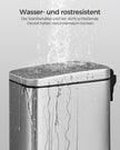 Prullenbak – 5 L – Staal – Waterbestendig – Met binnenemmer – 29,9 x 14,4 x 29 cm