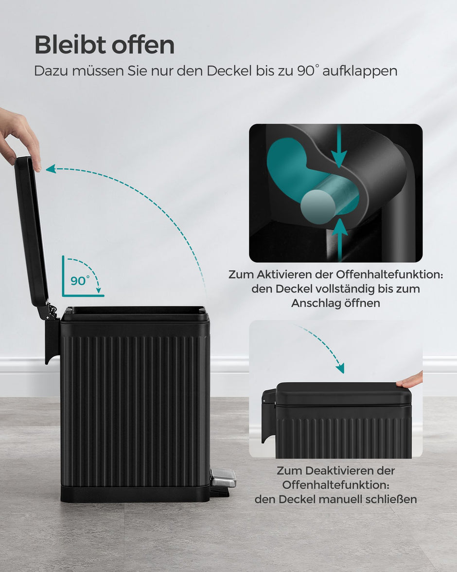 Vuilnisbak – 10 Liter – Compact formaat – Met softclose deksel