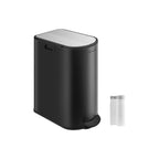 Afvalscheidingssysteem – 2 compartimenten – metallic zilver