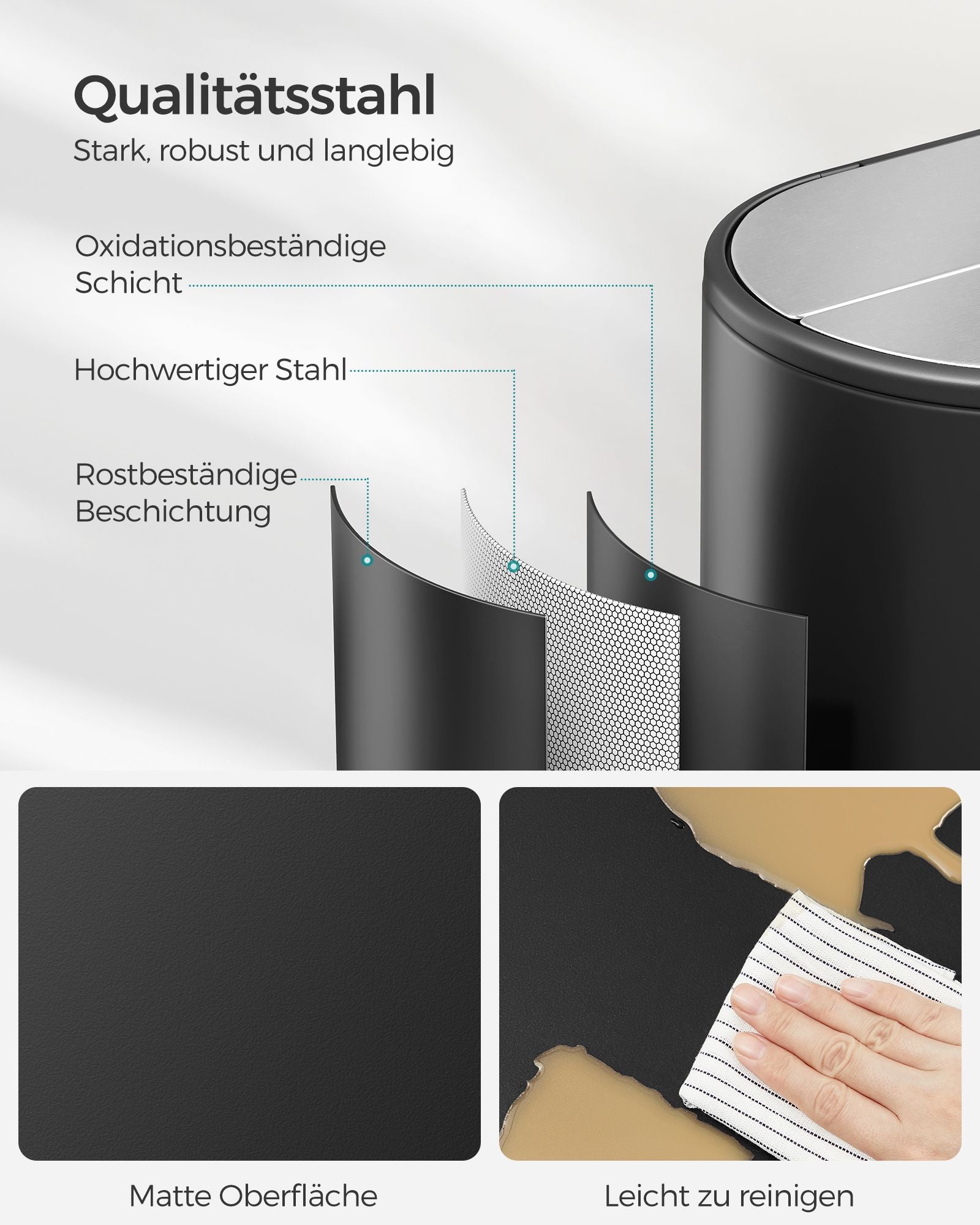 Afvalscheidingssysteem – 2 compartimenten – 30 L en 20 L