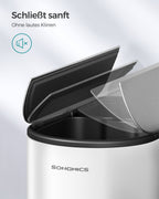 Afvalscheidingssysteem – met 2 compartimenten – wolkwit-metallic zilver