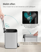 Cosmetische bak – met pedaal – zwart