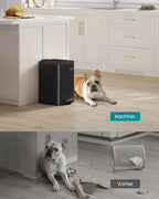 Vuilnisbak 20 Liter – Inktzwart Staal – Modern Design