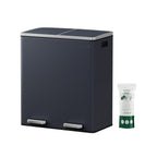 Prullenbak met pedaal en 2 compartimenten - Zwart