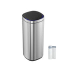 Vuilnisbak met bewegingssensor 50 L zilver