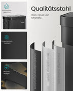 Prullenbak – Automatisch met soft-close deksel – Staal – Ink Black