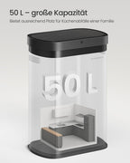 Prullenbak – Automatisch met soft-close deksel – Staal – Ink Black