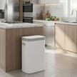 Sensor Prullenbak - 50 Liter - Soft-Close Deksel - Staal - Wit