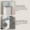 Sensor Prullenbak - 50 Liter - Soft-Close Deksel - Staal - Wit