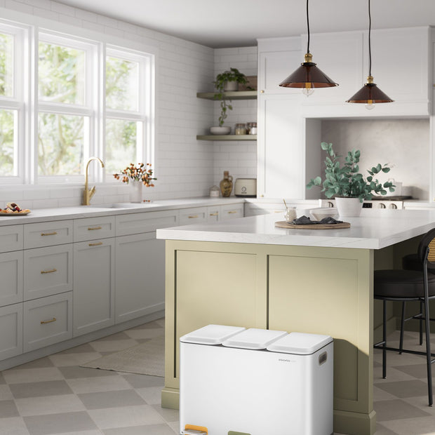 Vuilnisbak – 45L – Staal – Binnenemmer – 60,5 x 38,8 x 42,7 cm