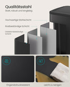 Keukenprullenbak – 2 compartimenten – soft-close deksel – Ink Black