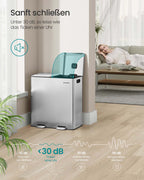 Prullenbak – 2 Compartimenten – Softclose Pedaal en Binnenemmers – Keuken