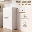 Afvalscheidingssysteem – 4 x 17 L – Geurdicht – Staal – Wit