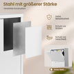 Afvalscheidingssysteem – 4 x 17 L – Geurdicht – Staal – Wit