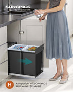 Prullenbak – 2 Compartimenten – Uittrekbaar Afvalscheidingssysteem – Keuken