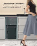 Prullenbak – 2 Compartimenten – Uittrekbaar Afvalscheidingssysteem – Keuken