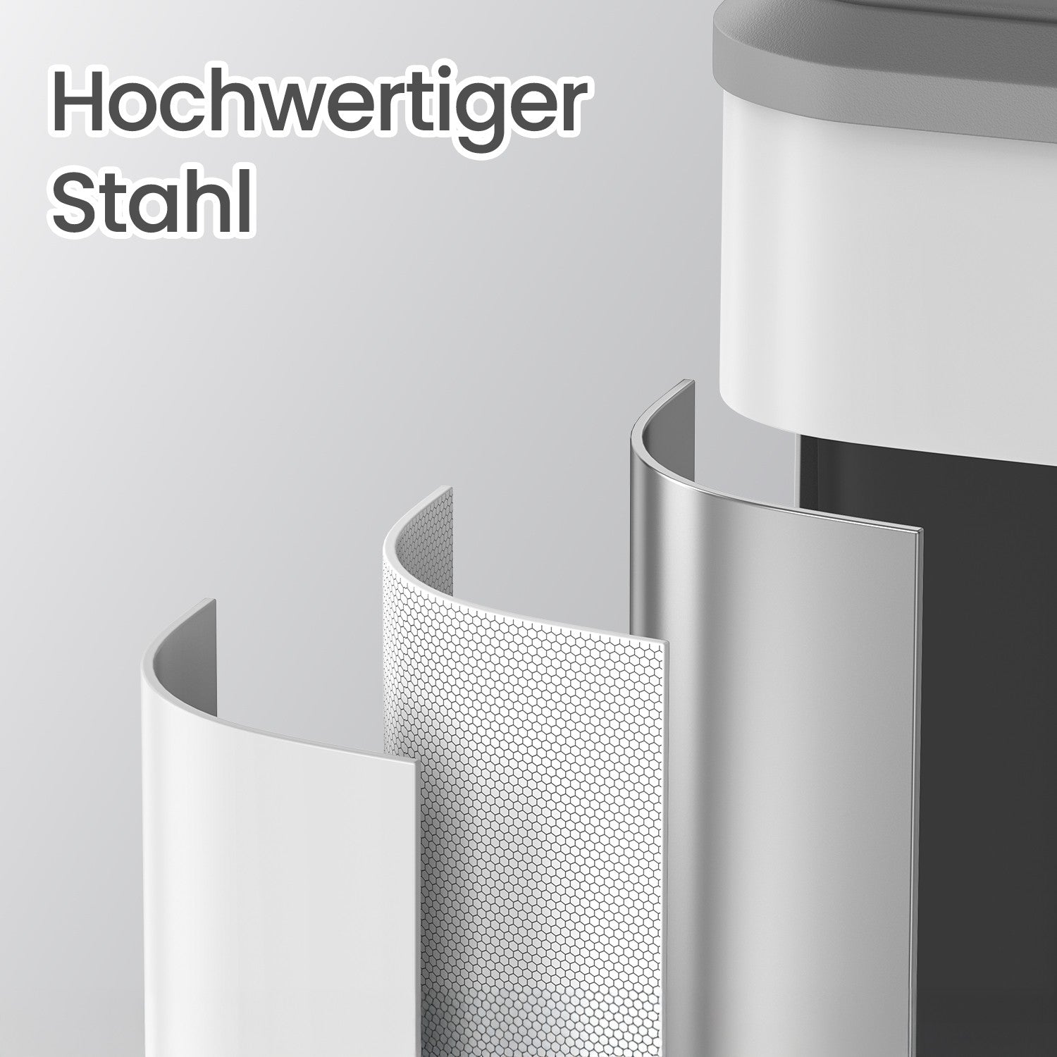 Afvalscheiding – 2 Compartimenten – Recycling – Wolkenwit