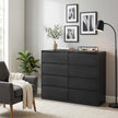 Commode - 8 Lades - Modern - 119 cm Breed - Ebbenzwart