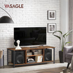 TV-meubel – open vakken – 40 x 120 x 50 cm – vintage bruin-zwart