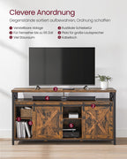 TV-meubel – landelijke stijl – vintage bruin-zwart