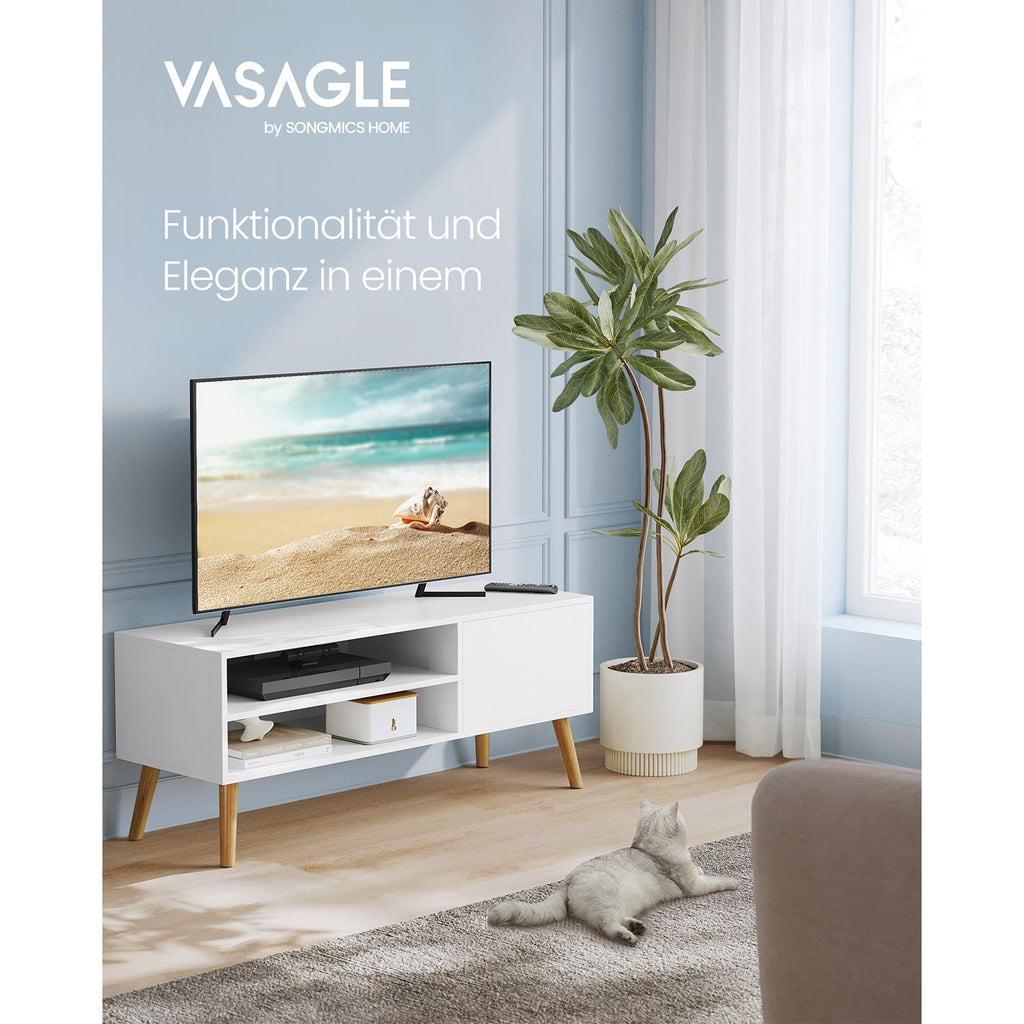 TV-meubel – 1 deur – 40 x 120 x 49 cm – wit