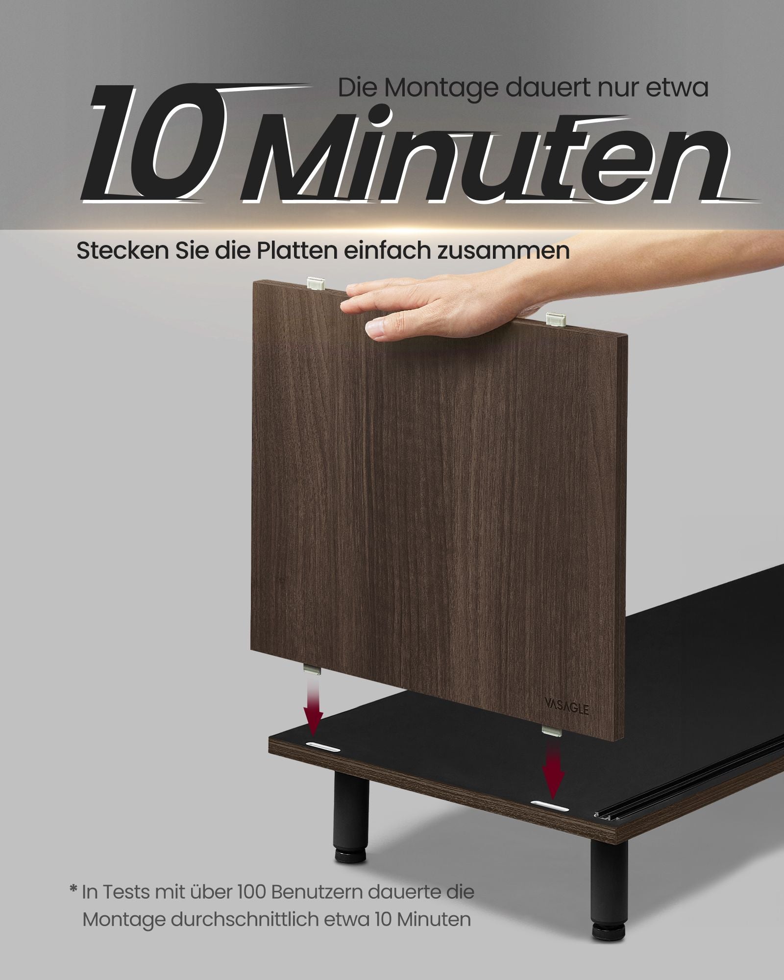 Tv-Meubel Supersnelle Montage Modern Asbruin-Inktzwart