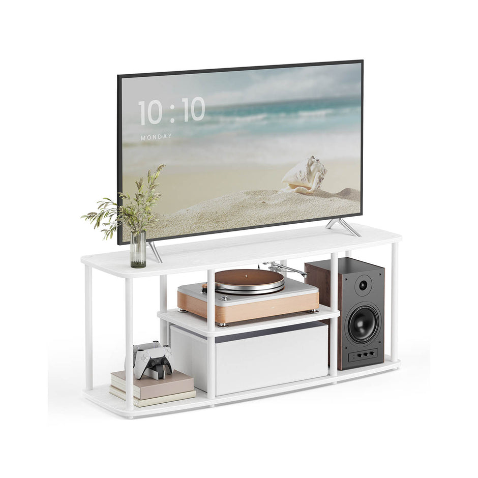 TV-meubel – Modern design – Sneeuwwit-Matwit – 110 x 35 x 46 cm – Voor TV’s tot 50 inch