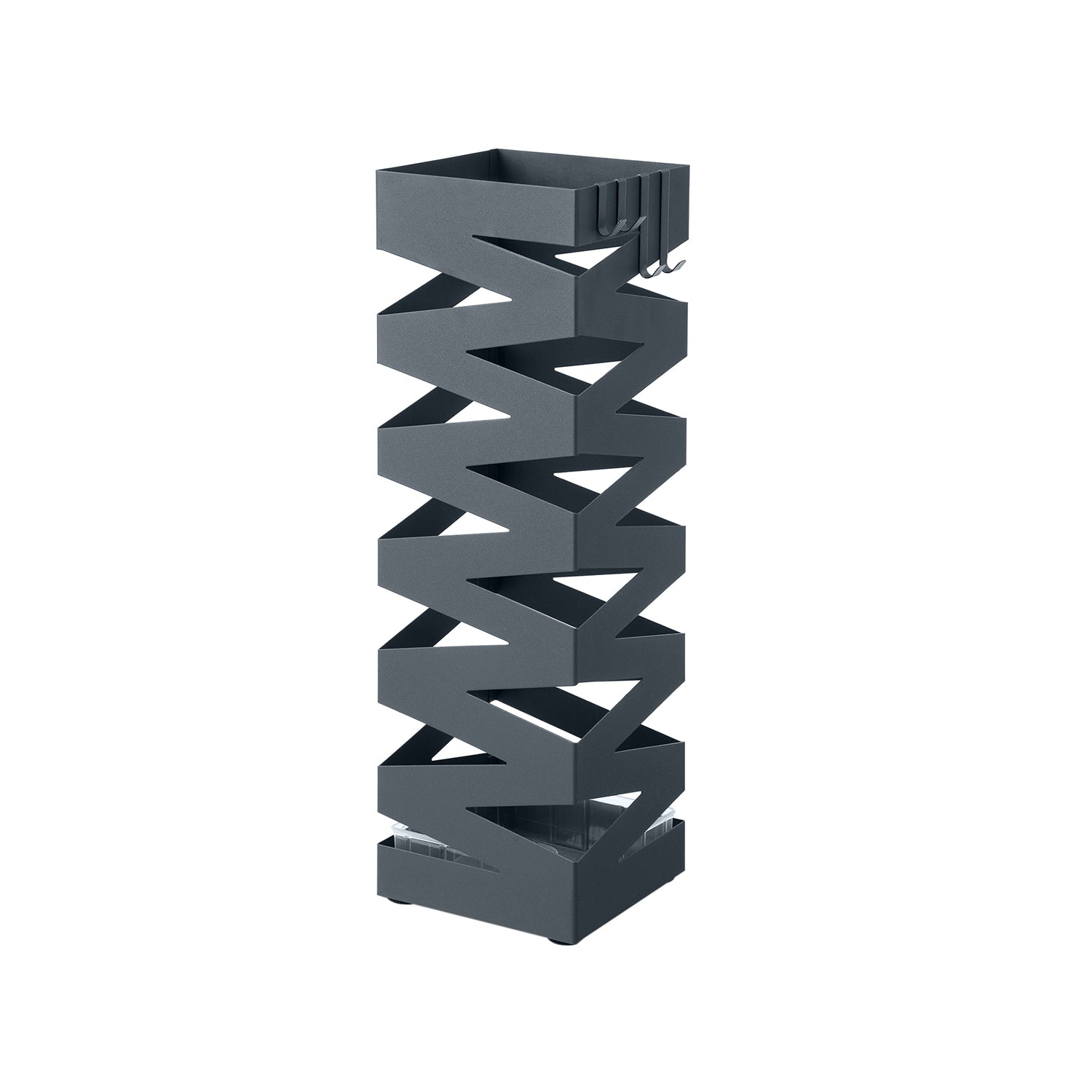Paraplubak – vierkant ontwerp – metaal – antraciet