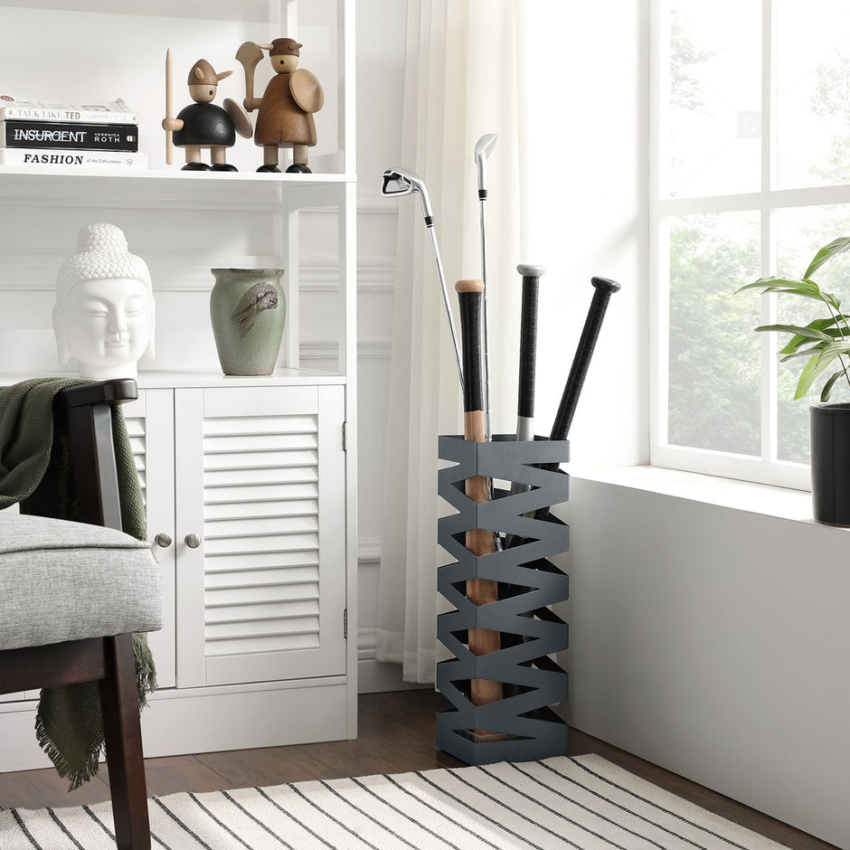 Paraplubak – vierkant ontwerp – metaal – antraciet