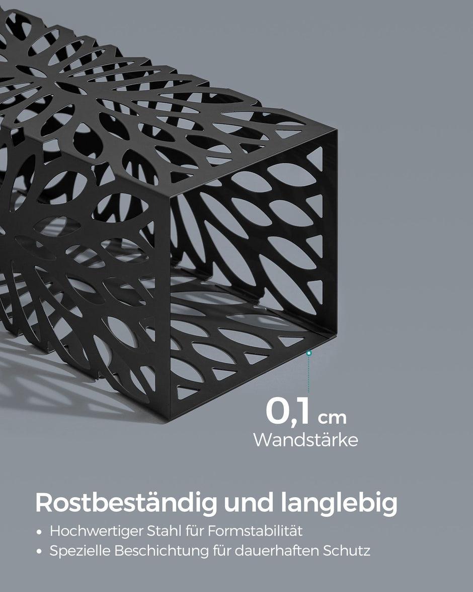 Paraplubak – met 4 haken – staal – zwart