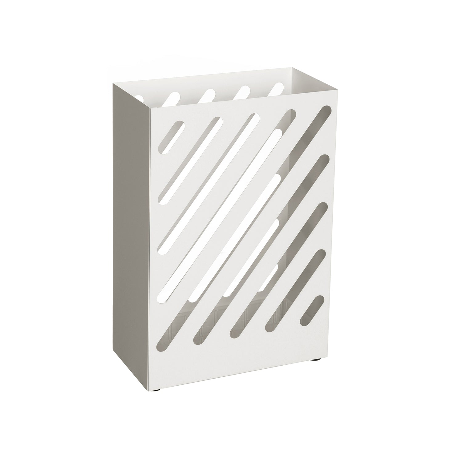 Paraplubak – rechthoekig – staal – wit