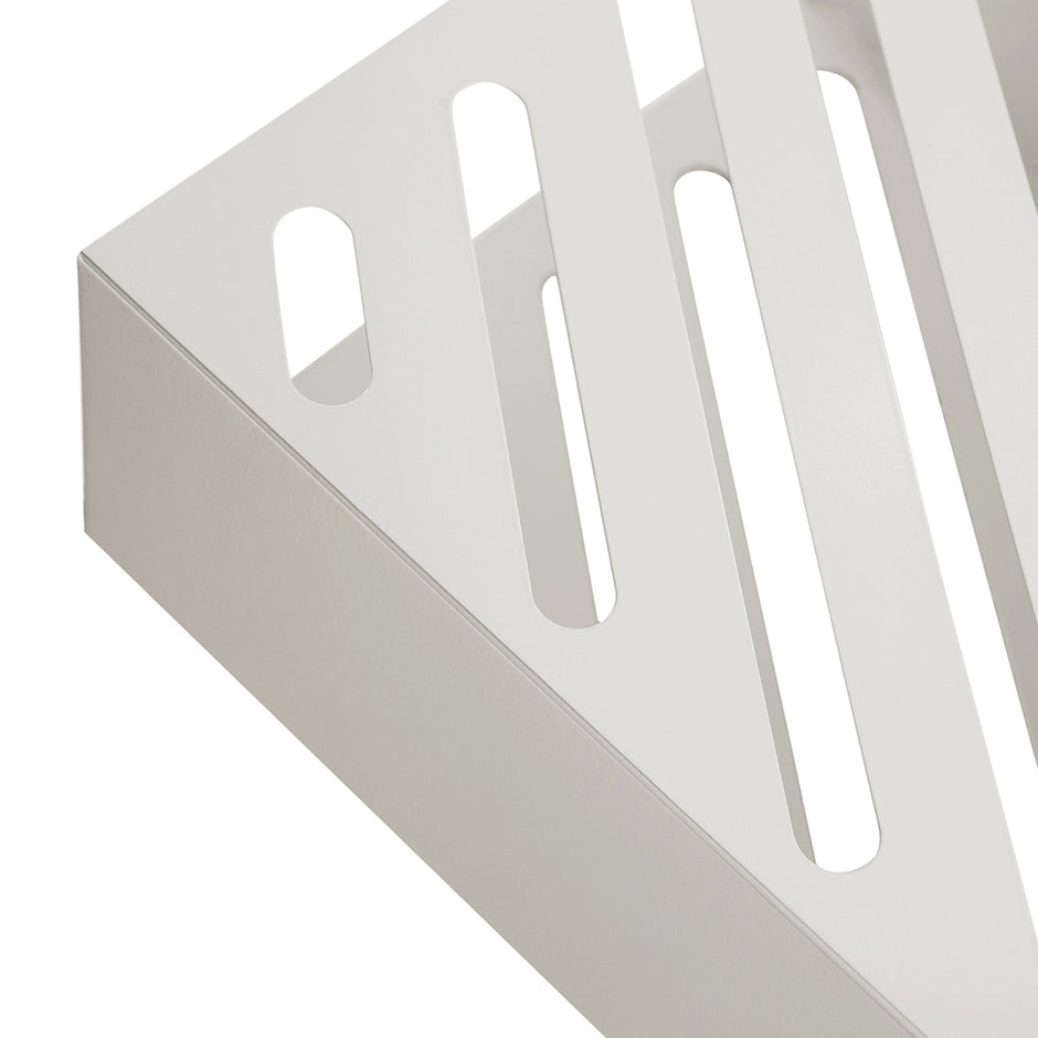 Paraplubak – rechthoekig – staal – wit