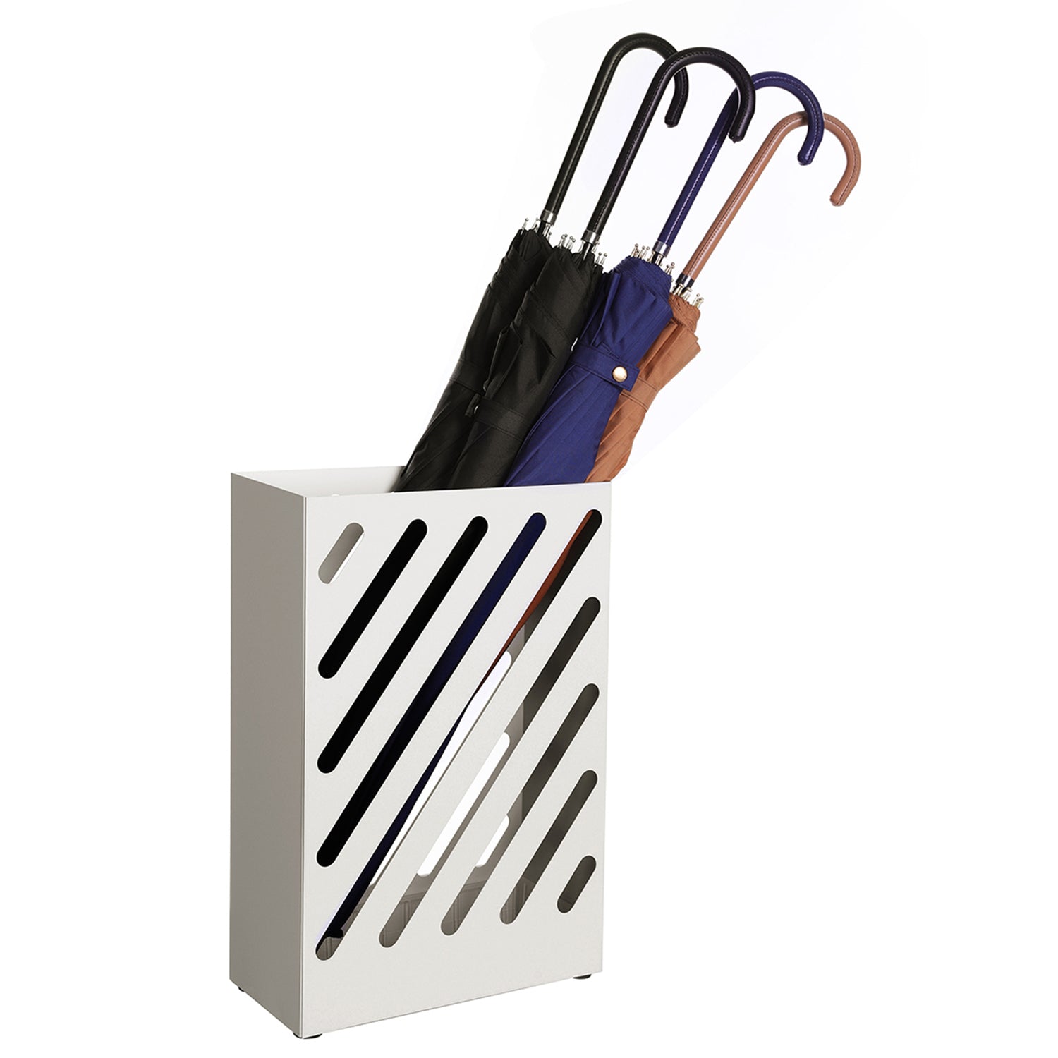 Paraplubak – rechthoekig – staal – wit