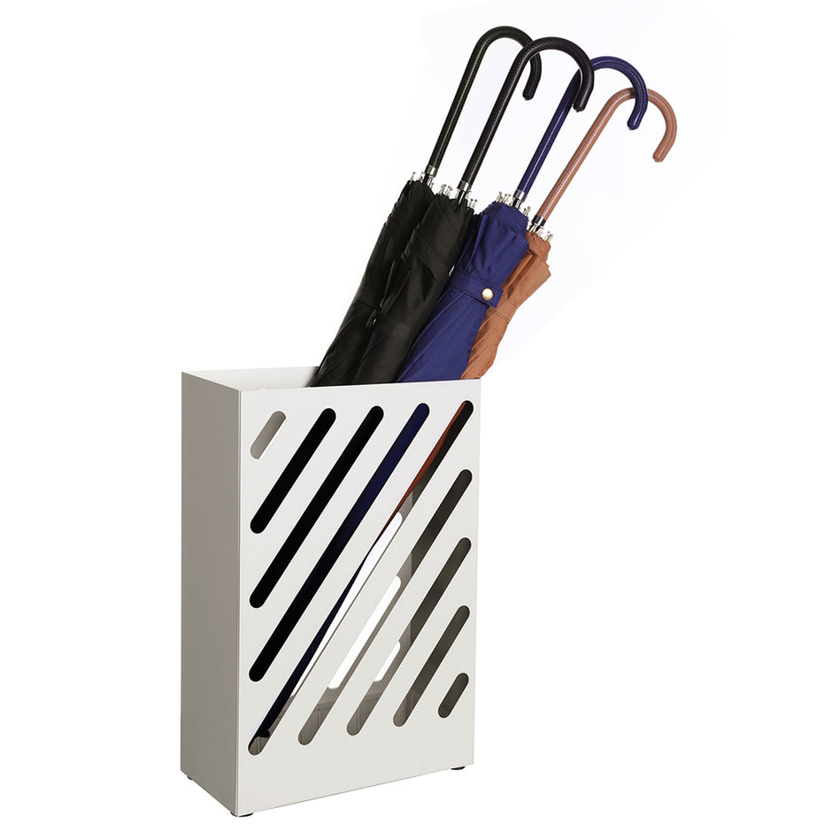 Paraplubak – rechthoekig – staal – wit