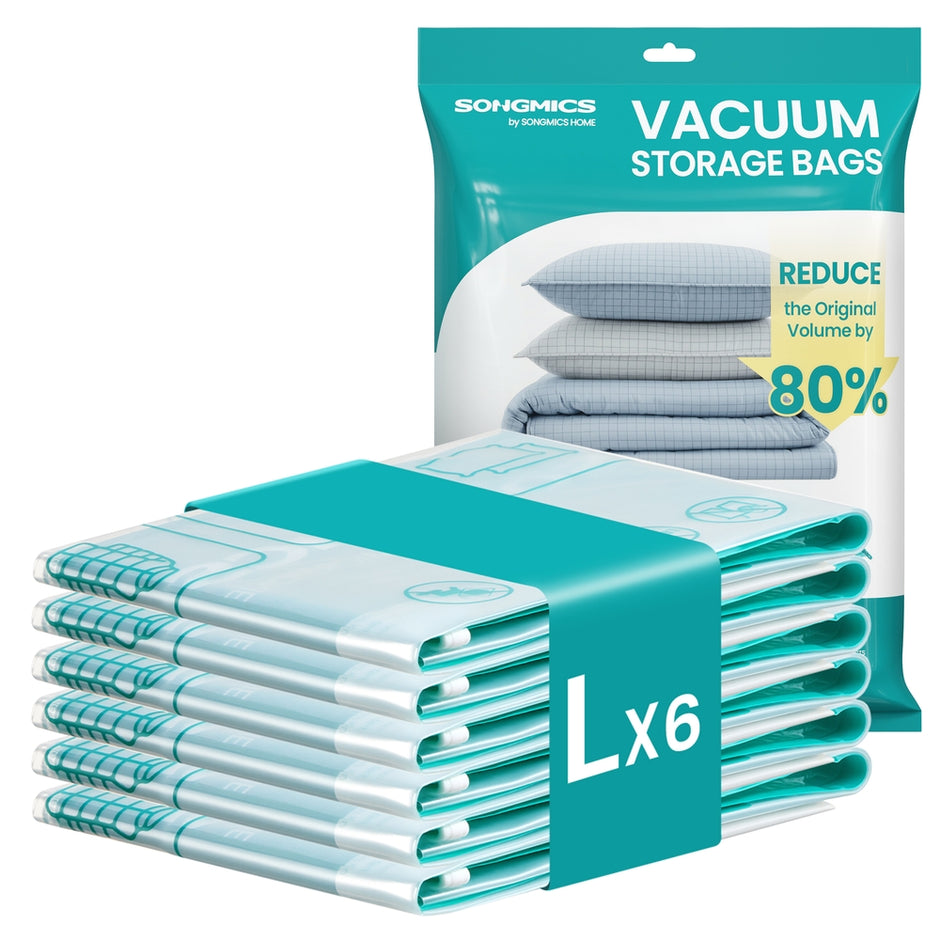 Vacuümzakken - 80 x 60 cm - Transparant - Geschikt voor kleding en beddengoed - Totaal gewicht 0,5 kg