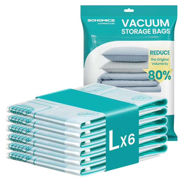 Vacuümzakken - 80 x 60 cm - Transparant - Geschikt voor kleding en beddengoed - Totaal gewicht 0,5 kg