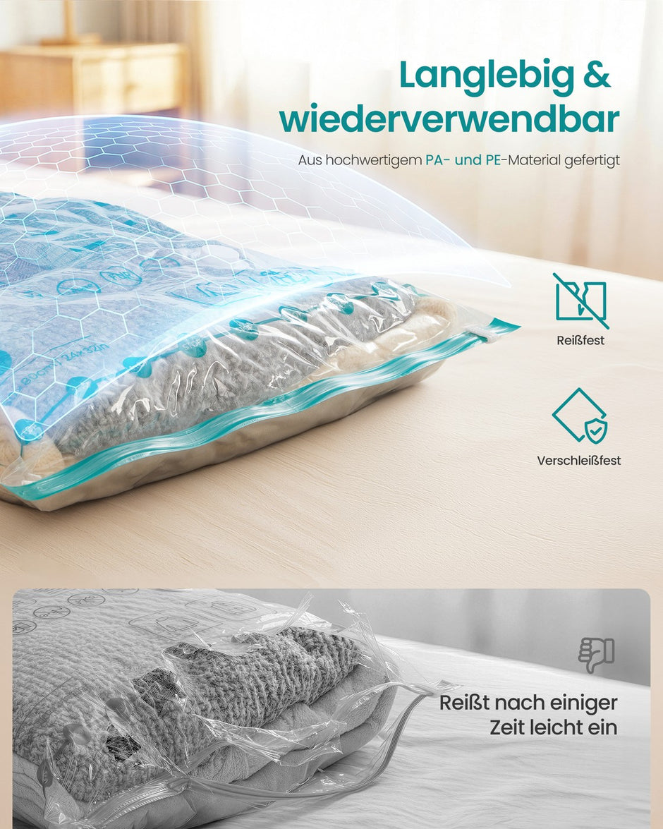Vacuümzakken - 100 x 76 cm - Transparant - Herbruikbaar - 0,7 kg