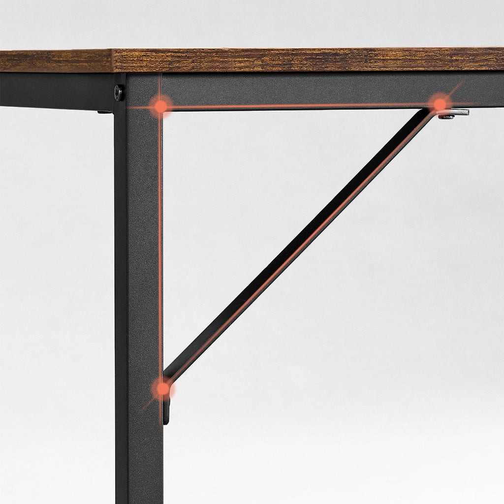 Bureau - Computertafel - Kantoorbureau - Pc-tafel - Vintage bruin / Zwart