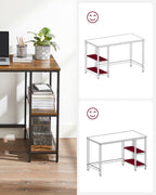 Bureau – industrieel look – met 2 planken