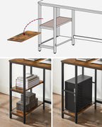 Bureau – industrieel look – met 2 planken