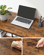 Bureau – industrieel look – met 2 planken